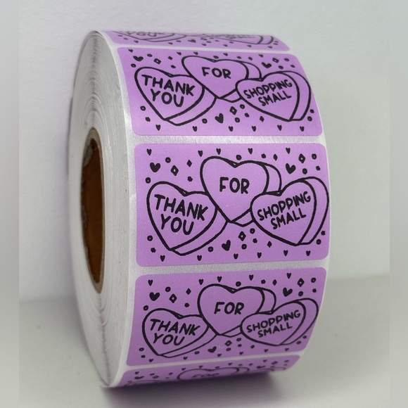 STICKERAFT Other - Thank You For Shopping Small, Valentine's Day Happy Mail Sticker, Heart Stickers